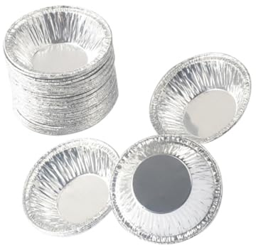 Warmhm 500pezzi Stampini Rotondi in Alluminio Usa e Getta Pirottini Per Crostate e Muffin Confezione Per Forno e Congelatore