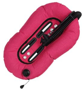 KIXZSAZ Tauchjacket Set mit Einzelflasche und 30 Pfund Donut Wing für Tarierungskontrolle. Der 30 Pfund Donut Wing sorgt für Tarierungskontrolle und einfache Bewegungsfreiheit, Fushia, 64 x 43 cm