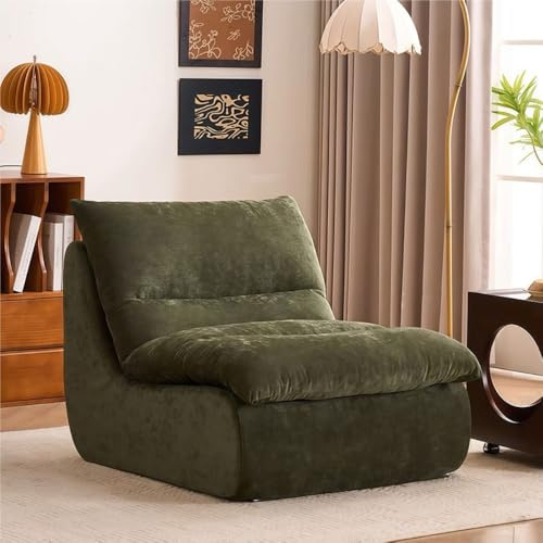 lluoqian with Sleep Vakuumkomprimiertes Relaxsofa, einzelner Sessel for kleine Räume, Wohnzimmer/Schlafzimmer/Tatami(Green)