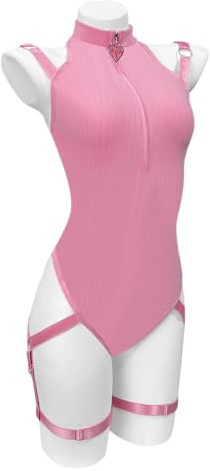 KORURACLUB Black Lingerie Corset Bodysuit Turtleneck Bodysuit Bondage Corset Top Sexy Lingerie