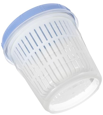 SOESFOUFU Frasco para Encurtidos Recipiente de Pp con Colador y Tapa Hermética con Diseño de Drenaje para Almacenar Verduras y Aceitunas