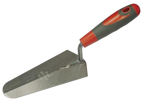 Faithfull Soft-Grip Gauging Trowel for Shaping & Applying Small Amounts of Cement - 175mm (7in) Steel Blade