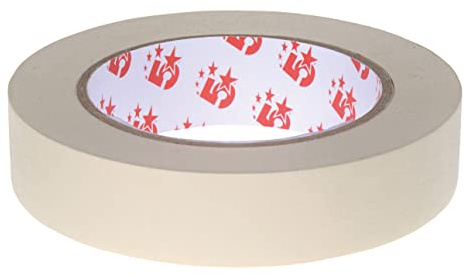 5 Star Office Masking Tape Crepe Paper 25mm x 25m [Pack 6]