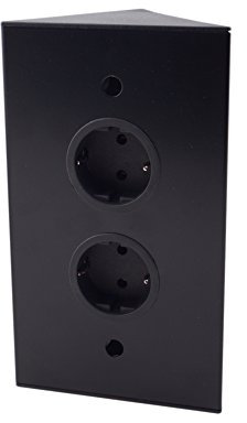 Thebo 2 Compartiment de l'énergie de Colonne d'angle de St 3007 prises â€“ Barre multiprise 2 prises en noir/d'angle/Inox/