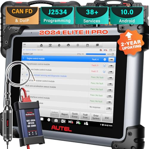 Autel Maxisys Elite II PRO OBD2 Diagnosegerät 2024 Diagnose Scan Tool Upgraded von MK908P/MS908S, J2534 Programmierung & Codierung, 38+ Dienste, All-System-Diagnose, 2 Jahre Update | Upgraded von MK908P/MS908S, J2534 Programmierung & Codierung, 38+ Dienste, All-System-Diagnose, 2 Jahre Update