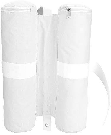 Bolsa de Peso para Carpas, Saco Prueba de Viento con Doble Costura, Bolsa de Pesos con Dosel Abrigado para Exteriores for Acampar y Eventos al Aire (Blanco)