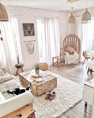 rugsx Tappeto Flokati in lana dalla Grecia - tappeto morbido a pelo lungo per soggiorno, camera e cameretta, utilizzabile anche come plaid o coperta, bianco 250x350 cm