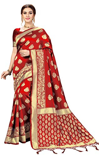 Nivah Fashion Banarasi Art Sari en soie avec chemisier pour femme