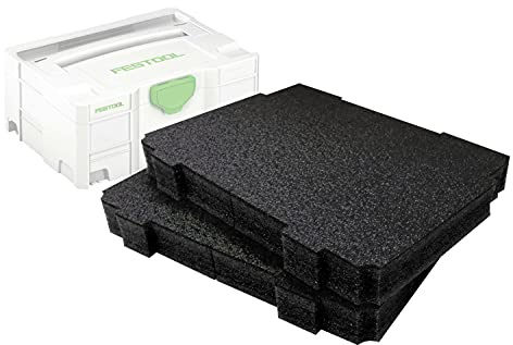 Shadow Foam T-LOC Systainer Foam Inserts [Black 50mm Twin Pack] Perfect fit Foam Inserts for Festool, TANOS & Panasonic Systainer Modular Systems | Power Tool Storage & Toolbox Organiser