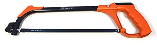 PREMIUM Stahl Handsäge Sägeblatt Säge Metallsäge Gummigriff mit 2 Ersatzmesser