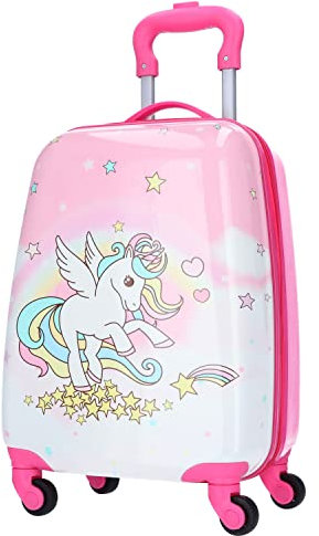 TheTrueC Kinder Trolley, Hartschale, Einhorn pink