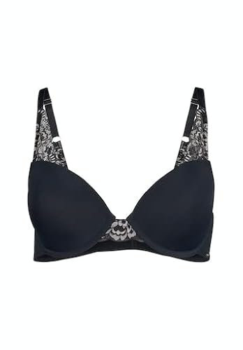 Skiny Damen My Lace T Shirt BH, Night Blue, 80A EU