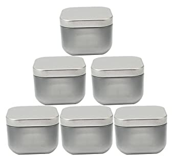 UTURAL Paquete de 10 latas de té cuadradas pequeñas, multicolor, exquisitas cajas de regalo y manualidades, contenedor de almacenamiento de alimentos (plateado)