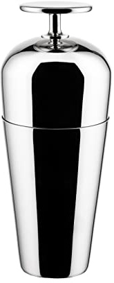 Alessi The Tending Box GIA26 - Parisienne Design Cocktail Shaker, with One Lower and One Upper Glass with Knob, in 18/10 Stainless Steel, 50 cl