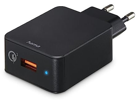 Hama – Caricabatterie rapido USB A, QC 3.0, 19,5 Watt, nero