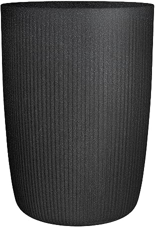 Scheurich Linetto High 54, hög kruka/blomkruka/blomkruka, rund, färg: Stony Black, tillverkad med återvunnen plast, 10 års garanti, för utomhusbruk