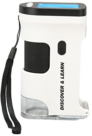 Tragbares Taschenmikroskop 800X mit 2-Zoll-LCD-Farbbildschirm, Tragbares Multifunktionsmikroskop für Pflanzensteinmünzen, 2000-mAh-Akku, Unterstützt Maximal 64-G-Speicherkarte