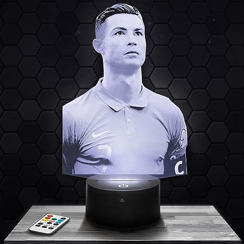 Lampephoto.fr - Lampe C. Ronaldo Portugal 3D Nachtlicht Fußball