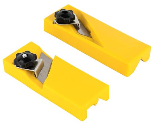 SHIDOW Fasenhobel Handhobel Holzhobel 45 Grad Einstellbarer Winkel Kantenendschneider Trimmer Tischler DIY Holzbearbeitungswerkzeug (Kunststoffe, Gelb, A&B)