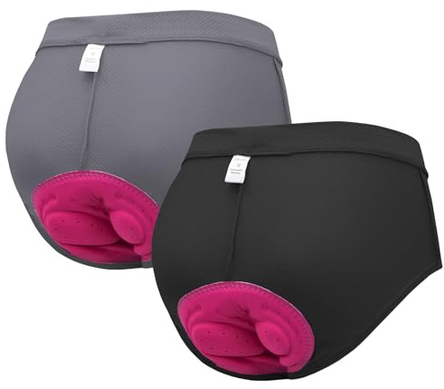 FEIXIANG Damen Radunterhose, Fahrradhose Kurz Radlerhose Fahrrad Unterwäsche mit 4D Gel Gepolstert, Fahrradunterhose Atmungsaktiv Schnelltrocknend Radhose