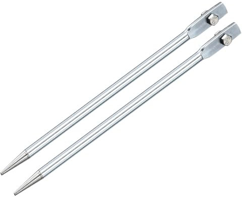 QUARKZMAN 2 Stück Erdungsstab kaltverzinkter Erdungsstift 0,5m gerade Einzelloch-Erdungspfahl für Antenne, Satellitenschüssel, elektrischen Zaun