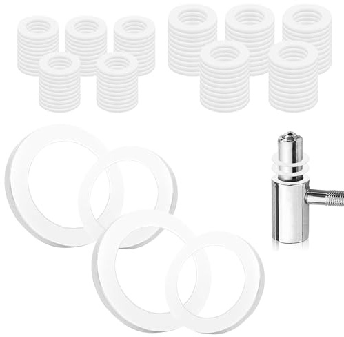 Türscharnier Montageringe 100 Stück Fitschenring Unterlegscheiben aus Kunststoff für Zimmertüre, 1mm 50 Pcs and 2mm 50 Pcs