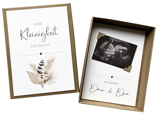 Generisch - Schwangerschaft verkünden | Ihr werdet Oma & Opa, Du wirst Oma/Opa, Wir bekommen ein Baby | Geschenkbox Schwangerschaftsverkündung | Boho