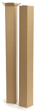WePack 20 Stück Versandhülsen 1200x150x150 mm Versandkarton lang und eckig 1-Wellig 400g Braun Versandrohr Versandrolle Faltkarton