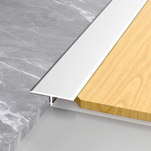 Raouoae Profilo Di Transizione T Robusto, 3 Pezzi Da 100cm, Strisce Per Pavimenti In Laminato E Piastrelle, Giunto Decorativo Durevole Per Uso Domestico, Profili Di Giunzione Per Pavimenti Laminato(Si