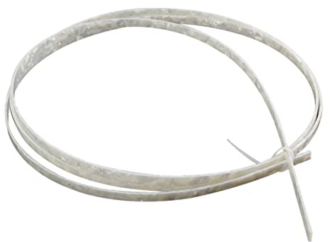 BESTonZON 6mm Breite Weiße Gitarrenbinding aus Zelluloid Poliert und Langlebig Geeignet für Klassische Akustikgitarren und Ukulelen für Gitarrenbau und Selbstgemacht Projekte