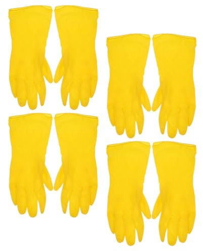 minkissy 4pairs Kitchen Cleaning Gloves Pvc Dishwashing Gloves Reusable for Dishwasher Long Arm Washing Mitts Comfortable Design