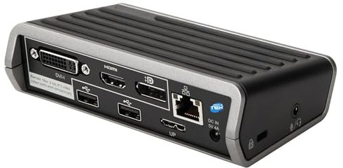 SIMPLETEK - Universal USB-A Docking Station - Dual Video | DVI, HDMI, DP, USB 2.0 x2, USB 3.0 x2, Audio IN/OUT, Lock Slot (Refurbished)
