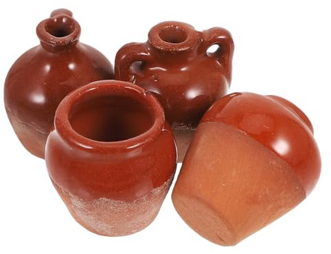 GANAZONO 4piezas Macetas Miniatura De Cerámica para Plantas Suculentas De Tiestos Decorativos para Jardines Miniatura para Interiores y Proyectos