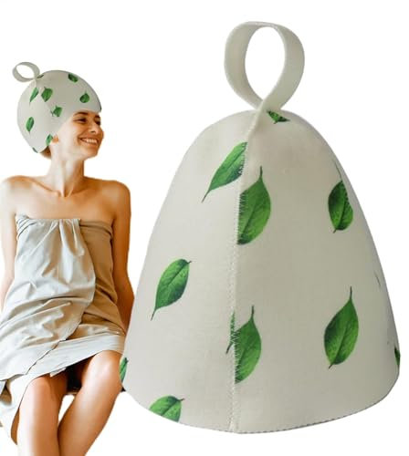 Cuffia da sauna in feltro, isolamento termico, comodo cappello da sauna in feltro per donne e uomini, accessori per doccia da bagno turco