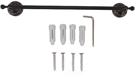 Etagere Salle de Bain, 19.7in Cuivre élégant Style rétro Etagere Murale Salle de Bain Avec Vis Clé Hexadégale pour Salle de Bains Cuisine (Black)