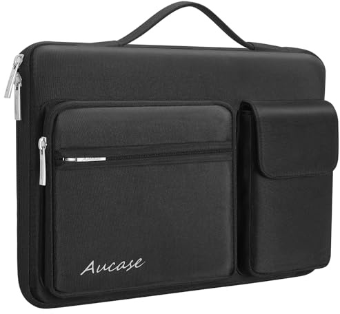 Aucase Housse pour Ordinateur Portable jusqu'à 15-Pouces avec Poignée & 3 Poches, Housse Imperméable pour MacBook Pro 15,3 M2 M3/ HP/LENOVO/ACER/ASUS/DELL Chromebook Matebook 14/15