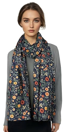 ERAKLE Damen Schal Seide-Baumwolle, 200x70cm, Elegant und Leicht | Made in Italy, weich und hautfreundlich, atmungsaktives Naturmaterial