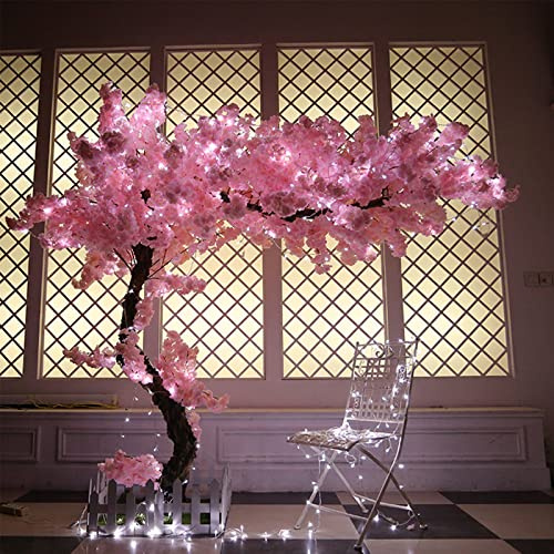 KOIAMVZW Árbol de Cerezo Artificial, árbol de Cerezo lloroso, árbol de Flor de Cerezo, decoración de la Flor de Cerezo, árbol Sakura, árboles Artificiales para al Aire Libre 1.8x1.5m/5.9x4.9ft