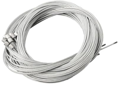 Violiica Deraillr Lot de 10 câbles de changement de vitesse en acier inoxydable plaqué zinc pour vélo 2,1 m de longueur pour VTT pour vélo de ville et vélo commun pour vélos