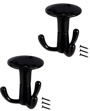 Gedotec Garderobenhaken drehbar - 2x Drehhaken Schwarz - 3-fach Haken inkl. Schrauben - Drehbarer Haken für Garderoben aus Aluminium - Jackenhalter 53 x 53 x 55 mm - moderner Kleiderhaken PEGASI