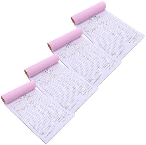 POPETPOP 4 Pièces Livraison, Carnet de Reçus de Commande, 2 Parties, Papier, Suivi des Commandes, Tenue de Registre Détaillée, de Détail et Entreprises