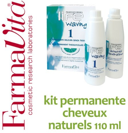 Kit permanente cheveux naturels FarmaVita - 110 ml