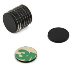 Adhesivo N42 Magnet Epoxi Negro Para Artes, Manualidades, Fabricación de Modelos, Bricolaje, Pasatiempos, Oficina Y Hogar - 10mm de Diámetro x 1mm - 0.58kg - Sur - Paquete de 10