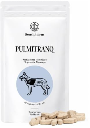 Sensipharm® Pulmitranq Hund - Kräuter für Atemwege & Lunge - 90 Tabl. | Freies Atmen bei Staub, Pollen und Anstrengung, vom Welpen bis zum Senior, chinesische Tradition, 1000 mg