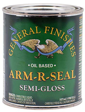 General Finishes Arm-R-Seal Oil Based Topcoat, 1 Pint, Semi-Gloss