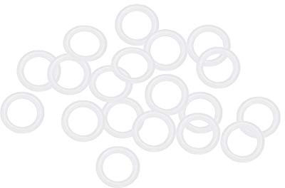 sourcing map Packung mit 20 Silikon O-Ringe 9.5mm OD 6.5mm ID 1.5mm Breite VMQ Dichtung für Kompressorventile Rohrreparatur Weiß