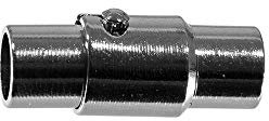 West Coast Paracord Verriegelbare Magnetverschlüsse – 4 mm – Verbindungsstücke für Schmuckherstellung und Lederarbeiten, Messing-Finish (Rhodium, 100 Stück)