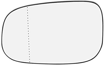 X AUTOHAUX Mirror Glass Heated Left Side for Volvo C30 07-13 | with Backing Plate, Rearview Mirror Glass, for Volvo V50 2007-2010, for Volvo C30 2007-2013