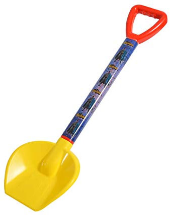 Alsino Schaufel Kinderspielzeugschaufel Garten Sandkastenspielzeug für Draußen mit roten Griff und gelber Schaufel in coolen Batman-Design