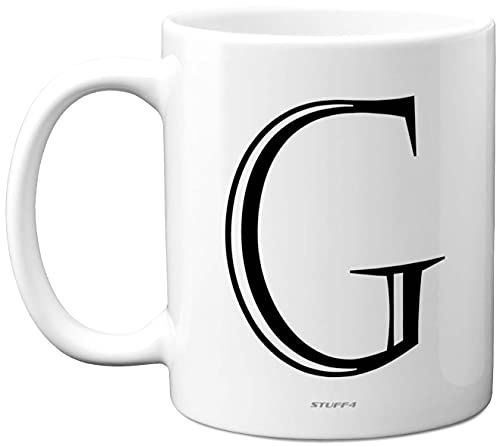 Tazza personalizzabile con lettera G, regalo per lui, festa del papà, festa della mamma, compleanno, tazze in ceramica anniversari, San Valentino, regali di Natale, pensionamento
